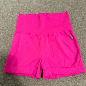Women's Pink High-Waisted Shorts